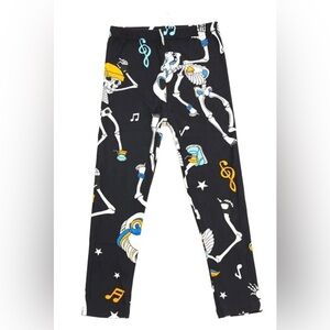 Girls Dancing Skelton Leggings Size Large